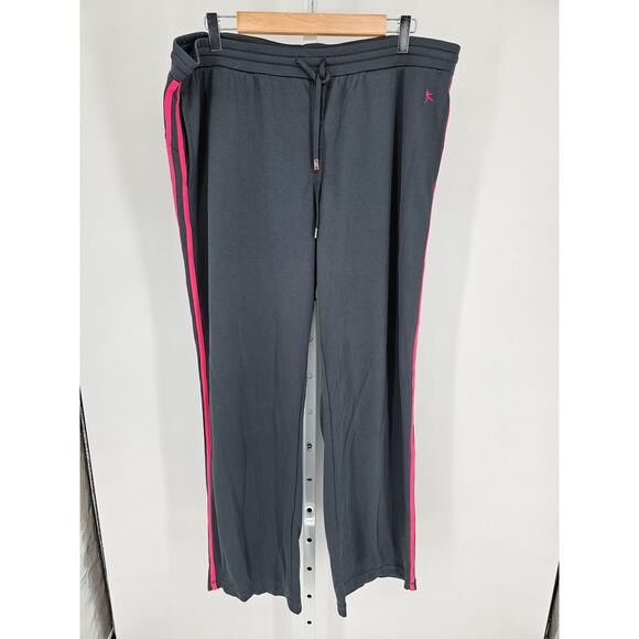 Danskin Now Women's Gray Elastic Waist Lace Closer Wide Leg Pants Size 2X/2XG - Picture 1 of 4